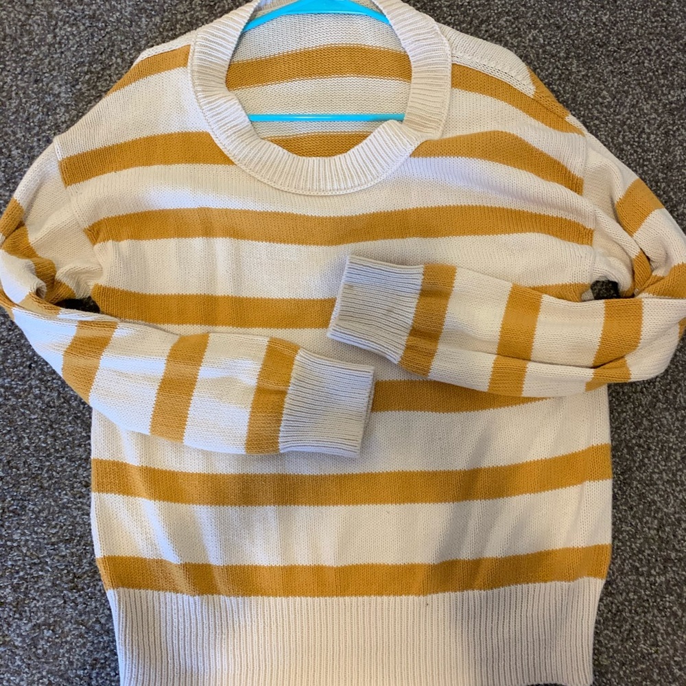 J.crew swoop neck stripe pullover knitted